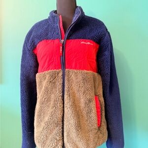 Eddie Bauer Kids Jacket - Navy, Orange, and Brown